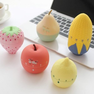 Cute Fruit Kitchen Timer - Kitchen Craft Mechanical Wind Up 60 Minutes 360 Degree Rotating Cooking Timer (Apple)
