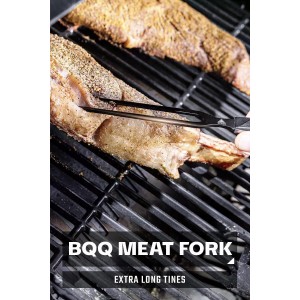 Dalstrong Meat Fork - 8.5 inch - Shadow Black Series - Black Titanium Nitride Coated - High Carbon 7CR17MOV-X Steel - Barbecue Carving Fork - Kitchen Utensils - Two Pronged Fork - NSF Certified