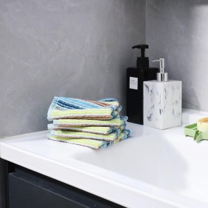 Oeleky Kitchen Dishcloths for Washing Dishes, Ultra Absorbent Dish Rags, Cotton Cleaning Cloths Pack of 8, 12x12 Inches (mix-1, 12x12 inch)