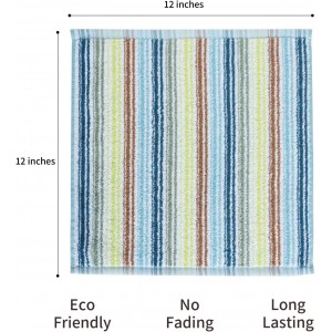 Oeleky Kitchen Dishcloths for Washing Dishes, Ultra Absorbent Dish Rags, Cotton Cleaning Cloths Pack of 8, 12x12 Inches (mix-1, 12x12 inch)