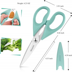 iBayam All Purpose Kitchen Shears Heavy Duty - Stainless Steel Kitchen Shears With Protective Sheath, Soft Grip Handle, Food & Meat Scissors, Home, Kitchen, Dining Utility Gadgets/Essentials/Utensils