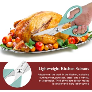 iBayam All Purpose Kitchen Shears Heavy Duty - Stainless Steel Kitchen Shears With Protective Sheath, Soft Grip Handle, Food & Meat Scissors, Home, Kitchen, Dining Utility Gadgets/Essentials/Utensils