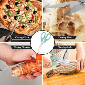 iBayam All Purpose Kitchen Shears Heavy Duty - Stainless Steel Kitchen Shears With Protective Sheath, Soft Grip Handle, Food & Meat Scissors, Home, Kitchen, Dining Utility Gadgets/Essentials/Utensils