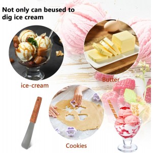 Ice Cream Spade,Stainless Steel Ice Cream Shovel with Wooden Handle…