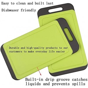 Mini Kitchen Cutting Board Mats, BPA-Free, Dishwasher Safe, Juice Grooves, Thicker Boards, Easy Grip Handle, Non Porous (1)