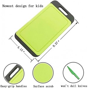 Mini Kitchen Cutting Board Mats, BPA-Free, Dishwasher Safe, Juice Grooves, Thicker Boards, Easy Grip Handle, Non Porous (1)