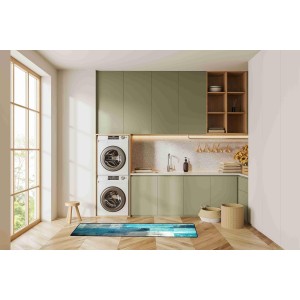 Kitchen Mats for Floor,TOMWISH Turquoise Kitchen Rug Grey Abstract Area Rug Art Painting 17