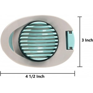 Egg Slicer for Hard Boiled Eggs Cutter with Stainless Steel Wire Dishwasher Safe (Green)