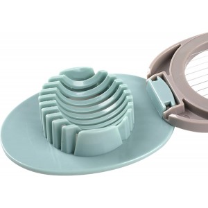 Egg Slicer for Hard Boiled Eggs Cutter with Stainless Steel Wire Dishwasher Safe (Green)