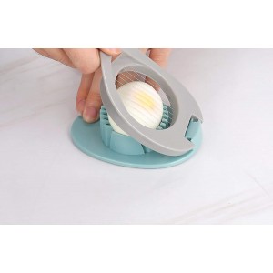 Egg Slicer for Hard Boiled Eggs Cutter with Stainless Steel Wire Dishwasher Safe (Green)