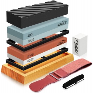 Knife Sharpening Stone Set, Professional...