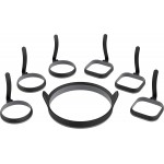 Blackstone Egg & Omelet Ring Kit (7 Piece Set) – Non Stick Silicone Egg & Omelette Cooker Mold for Pancake, Patties & English Muffin – Round Egg Cooking Shaper–Griddle Accessories for Breakfast - 5515