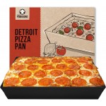 Chef Pomodoro Detroit Style Pizza Pan, 10 x 14 inch, Hard Anodized Rectangular Aluminum Deep Dish Pizza Pan, Pre-Seasoned Bakeware Kitchenware