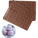 Silicone Macaron Baking Mats, 2 Non-Stick Silicone Baking Mats, Food Safe Baking Mat, Great For Macaron, Cookies, Bread, Pastry, Dessert (2Pcs 48Capavity)