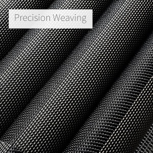 AHHFSMEI Placemats for Dining Table Set of 6 Woven Vinyl Plastic Place Mats Non-Slip Heat Insulation Stain Resistant Table Mats Washable Easy Clean Placemats (Black Corner)