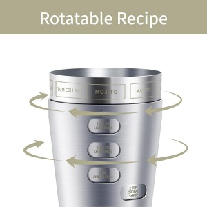 Cocktail Shaker Martini Shaker Set with Recipe, 24 oz Martini Shaker Drink Shaker Drink Mixer Stainless Steel Cocktail Shaker Set Bartender Kit