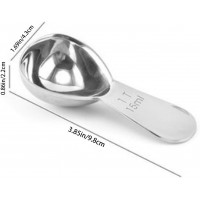 coffee scoop 3-piece set Stainless steel tablespoon measure spoon, Coffee scoop 1 tablespoon(15 ml, silver) Suitable for ground coffee, Milk, Powder brewing