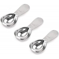 coffee scoop 3-piece set Stainless steel tablespoon measure spoon, Coffee scoop 1 tablespoon(15 ml, silver) Suitable for ground coffee, Milk, Powder brewing