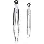OXO Good Grips 2-Piece Tong Set, Silver