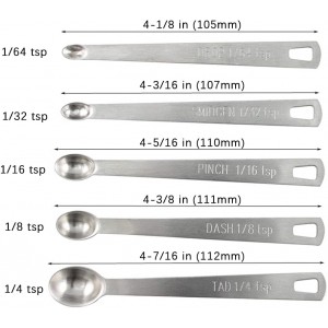1Pack Mini Measuring Spoons Set, Heavy Duty Stainless Steel Teaspoon for Cooking and Baking, Suitable for Small Amount of Dry or Liquid Ingredients and Spices