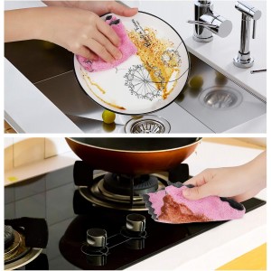 20 Pack Kitchen Dish Cloths Dish Towels,Super Absorbent Coral Fleece Cloth,Premium Cleaning Cloth,Nonstick Oil Washable Fast Drying Dish Rags for Clean Table,Dish,Glass（5Colors 6