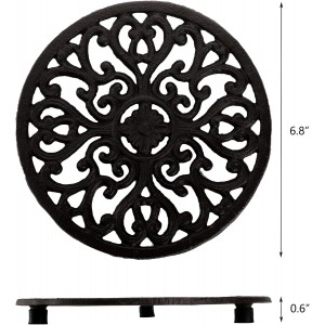 Hedume 2 Pack Cast Iron Trivet, 6.8