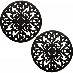 Hedume 2 Pack Cast Iron Trivet, 6.8