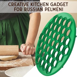 Dumpling Maker - Plastic Pelmeni Maker - Russian Ukrainian Dumpling Mold Machine Press Ravioli Mould Cutter - Delicious Dumplings Siberian Meat Pelmeni Kitchen Supplies
