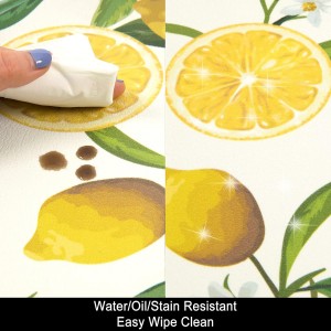 SHACOS Anti Fatigue Lemon Kitchen Rugs Mats Set of 2 Pieces Non Slip Soft Cushioned Wipeable Kitchen Mats for Floor Standing Mats, 17