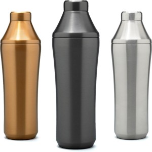 Elevated Craft Hybrid Cocktail Shaker - Premium Vacuum Insulated Stainless Steel Gunmetal Cocktail Shaker - Innovative Measuring System - Martini Shaker for the Home Bartender - 28oz Total Volume
