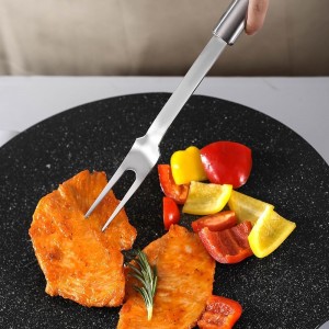 Meat Forks, Two Prong Large Forks for Cooking Kitchen Carving Serving BBQ Grilling, Stainless Steel, 13.3 Inch Long, 2 PCS