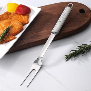 Meat Forks, Two Prong Large Forks for Cooking Kitchen Carving Serving BBQ Grilling, Stainless Steel, 13.3 Inch Long, 2 PCS