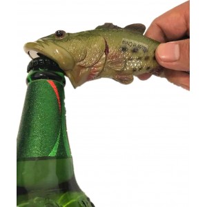 Bass Fish Bottle Opener, Beer Bottle Opener,Creative,Resin,Green