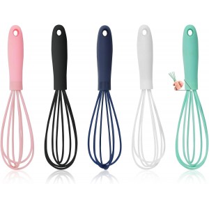 5 Pcs Silicone Mini Whisk - Stainless St...
