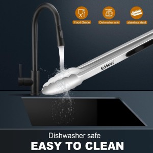 Tongs For Cooking - Heat Resistant 600 Degrees Stainless Steel Kitchen Tong,Heavy Duty Metal Locking Tongs - Perfect for Food,Salad and BBQ set of 3 (7