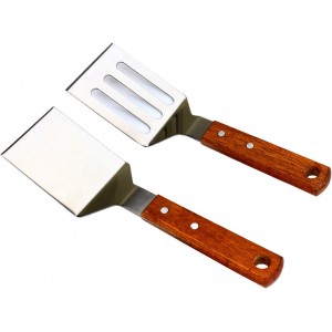 2 PCS Metal Spatula for Cast Iron Skille...
