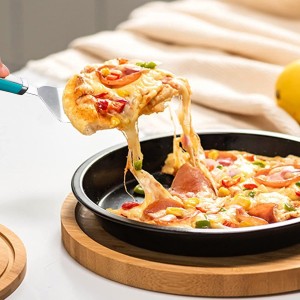 Webake Pizza Cutter Wheel Pie Serve Set, Large Pizza Slicer Stainless Steel Pie Cake Cutter with Non-slip Green Handle, Ideal for Cake Pizza Pies Dough Fudge