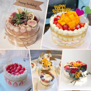 iNeibo Cake Ring and Cake Collar Set, 6 to 12 Inch Adjustable Cake Mousse Mould Set with 6inch Clear Cake Roll, Stainless Steel Pastry Ring, Mousse Ring, Ring Mold for Baking