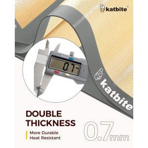 Silicone Baking Mat, Katbite Large Baking Mat Set of 3-2 Half Sheets Mats (11 5/8