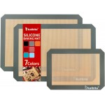 Silicone Baking Mat, Katbite Large Baking Mat Set of 3-2 Half Sheets Mats (11 5/8