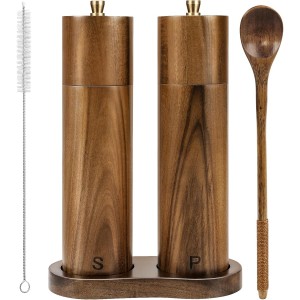 Wooden Salt and Pepper Grinder Set,8 Inc...