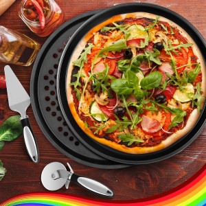 Pizza making kit,Pizza Peel Pizza Pan Set with 12