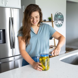 Oleex Jar Opener for Weak Hands (x2) with Keychain Bottle Cap Opener. Easy Seniors Arthritis, Kids Openers. Gripper Tight Lid Opener, Kitchen Gadgets