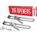 Oleex Jar Opener for Weak Hands (x2) with Keychain Bottle Cap Opener. Easy Seniors Arthritis, Kids Openers. Gripper Tight Lid Opener, Kitchen Gadgets