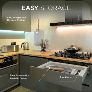 Large Pizza Peel 16 inch - Extra Large Metal Pizza Peel with 14 inch Stainless Steel Pizza Cutter Rocker, Pizza Paddle with Folding Handle (13