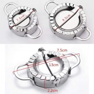 304 Stainless Steel Dumpling Maker - Empanada Press with Templates for Pot Stickers, Ravioli, and More - Includes Dumpling Skin Cutter and Press Pattern