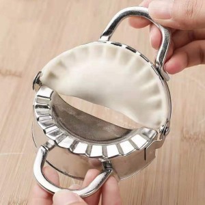 304 Stainless Steel Dumpling Maker - Empanada Press with Templates for Pot Stickers, Ravioli, and More - Includes Dumpling Skin Cutter and Press Pattern