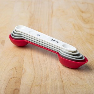 Prepworks Dual-Ended, Magnetic Measuring Spoon Set, White, 5 Piece