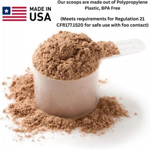 Plastic Measuring Scoop, (29.6 cc | 2 tablespoon | 1/8 Cup | 29.6 mL) Long Handle Spoons for Powders, Granules, Coffee, Pet Food, Baking Supplies, Protein and Other Dry Goods, BPA Free (Set of 3)