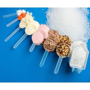 Plastic Measuring Scoop, (29.6 cc | 2 tablespoon | 1/8 Cup | 29.6 mL) Long Handle Spoons for Powders, Granules, Coffee, Pet Food, Baking Supplies, Protein and Other Dry Goods, BPA Free (Set of 3)